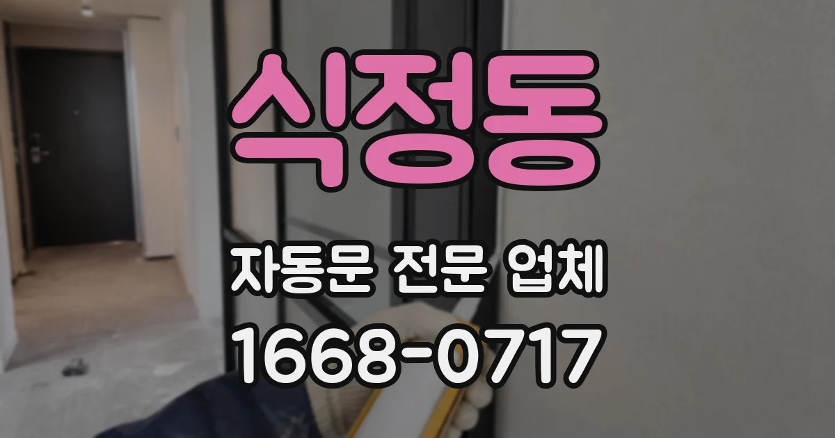 식정동 자동문 전문 업체