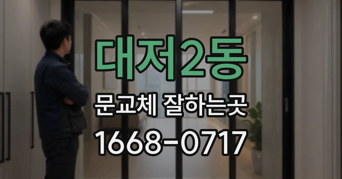 대저2동 문교체 잘하는곳