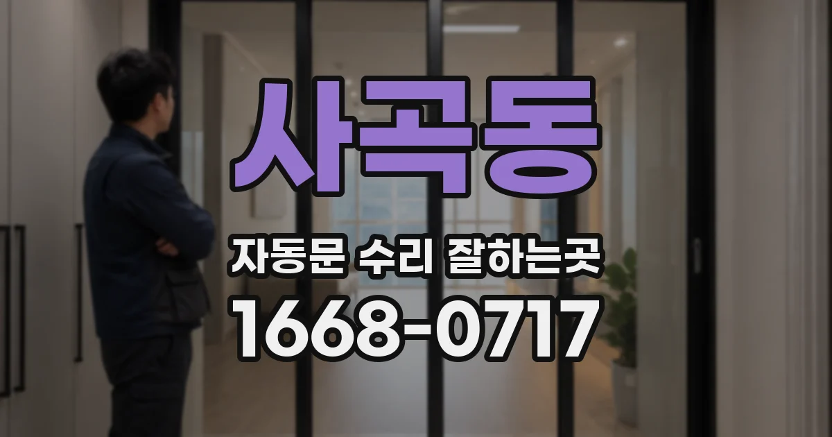 사곡동 자동문 수리 잘하는곳