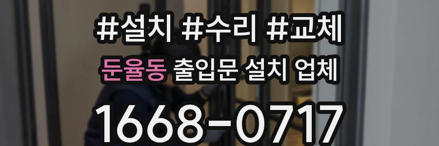 둔율동 출입문 설치 업체