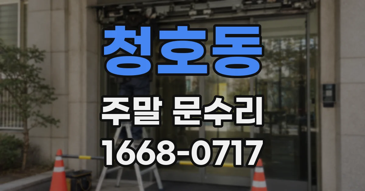 청호동 주말 문수리