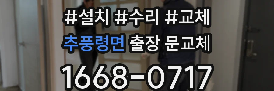 추풍령면 출장 문교체