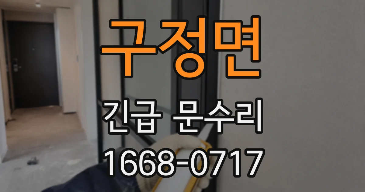 구정면 긴급 문수리
