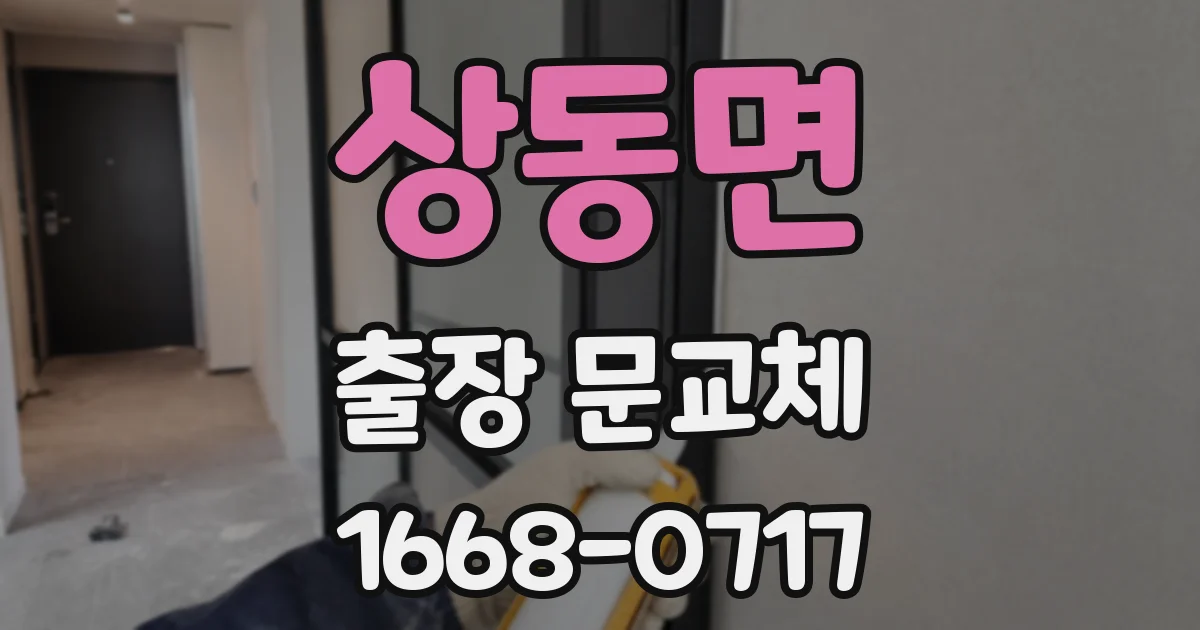 상동면 출장 문교체