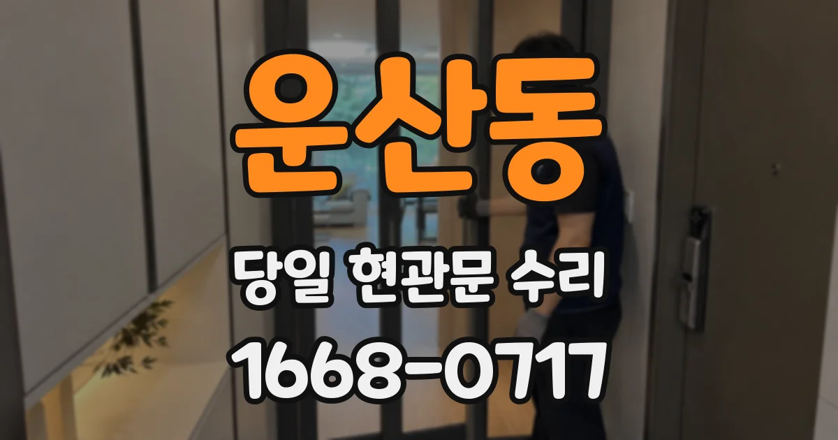 운산동 당일 현관문 수리