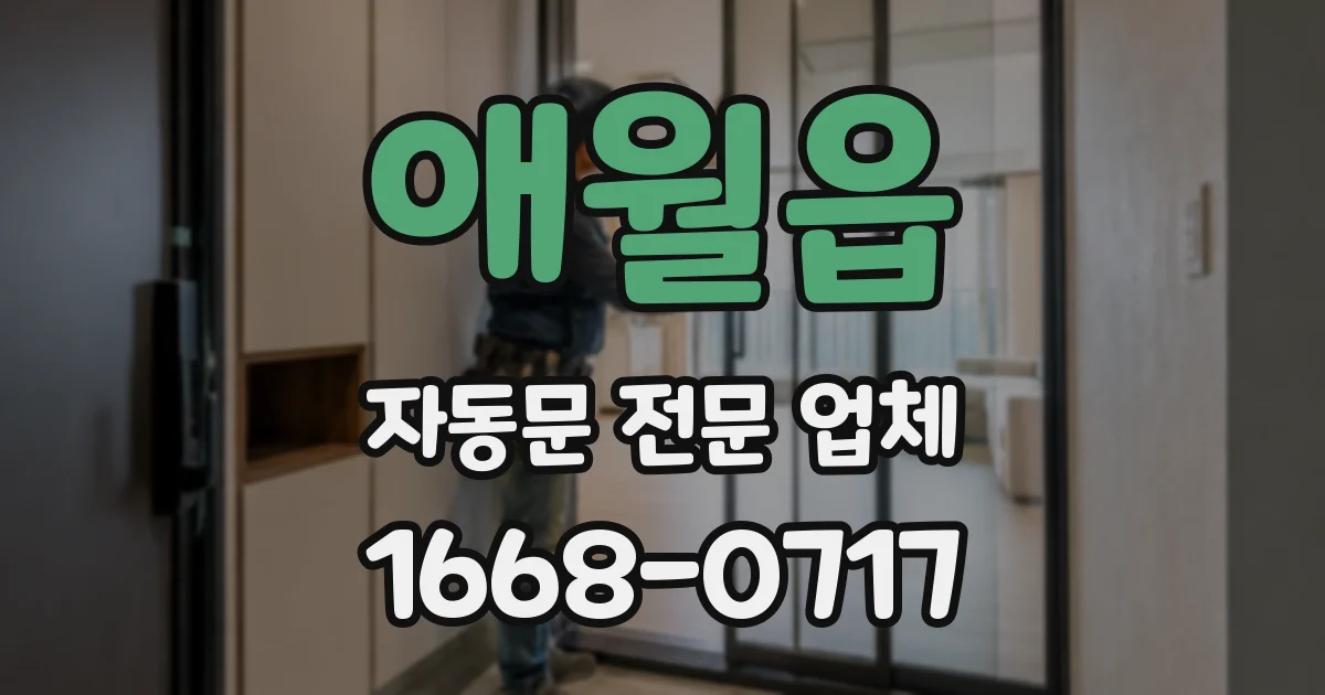 애월읍 자동문 전문 업체