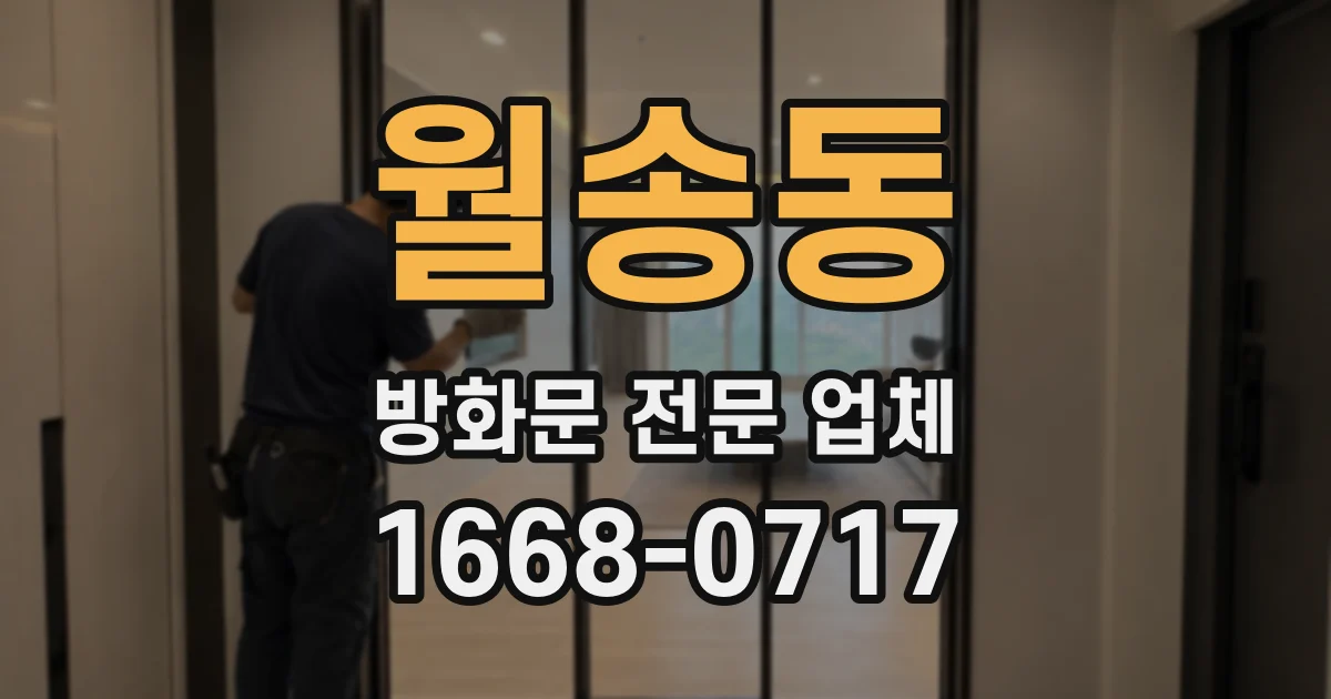 월송동 방화문 전문 업체