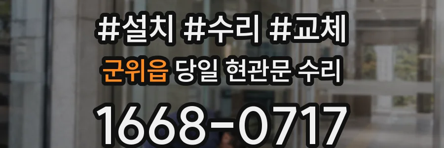 군위읍 당일 현관문 수리