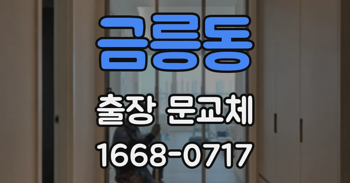 금릉동 출장 문교체