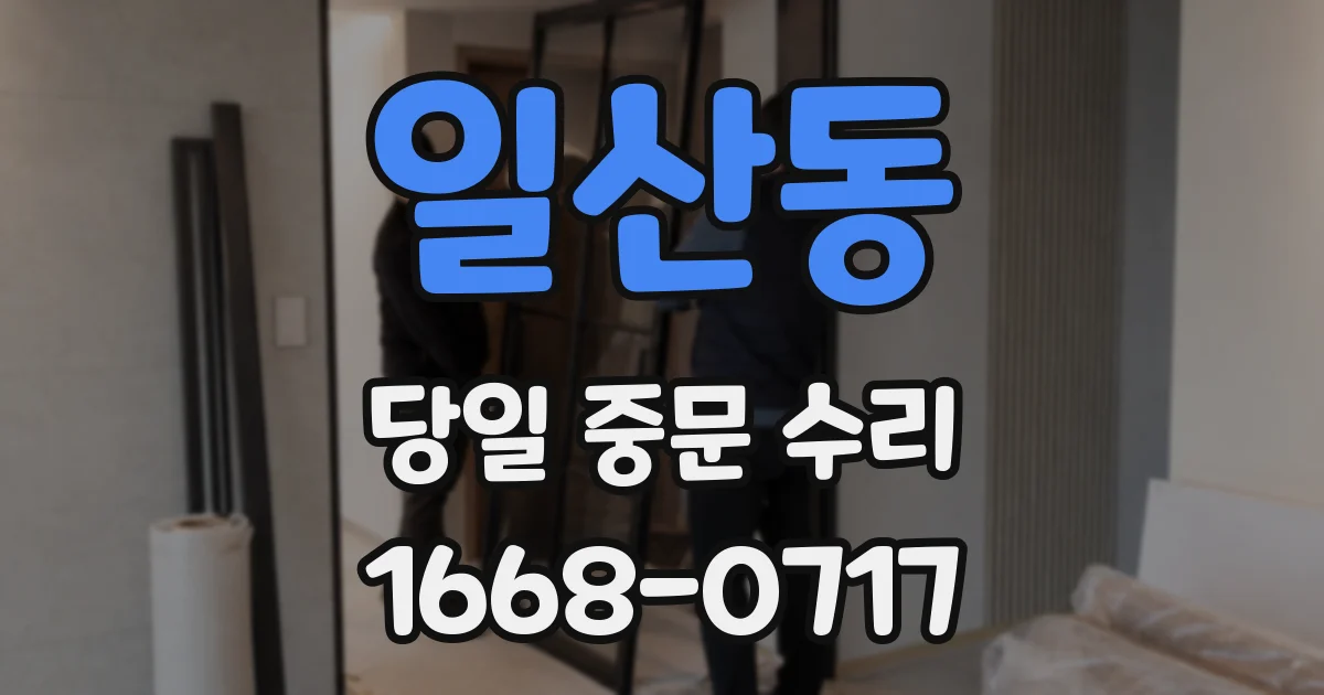 일산동 당일 중문 수리