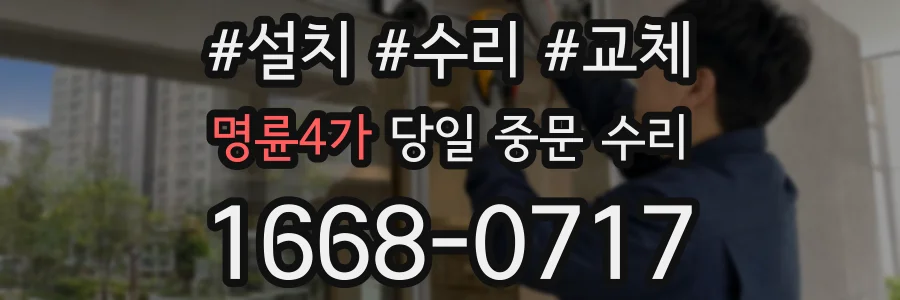 명륜4가 당일 중문 수리