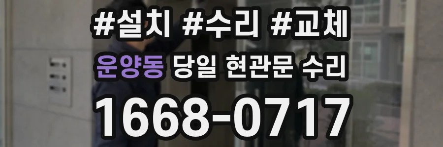운양동 당일 현관문 수리