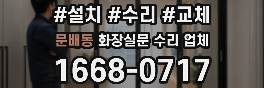 문배동 화장실문 수리 업체