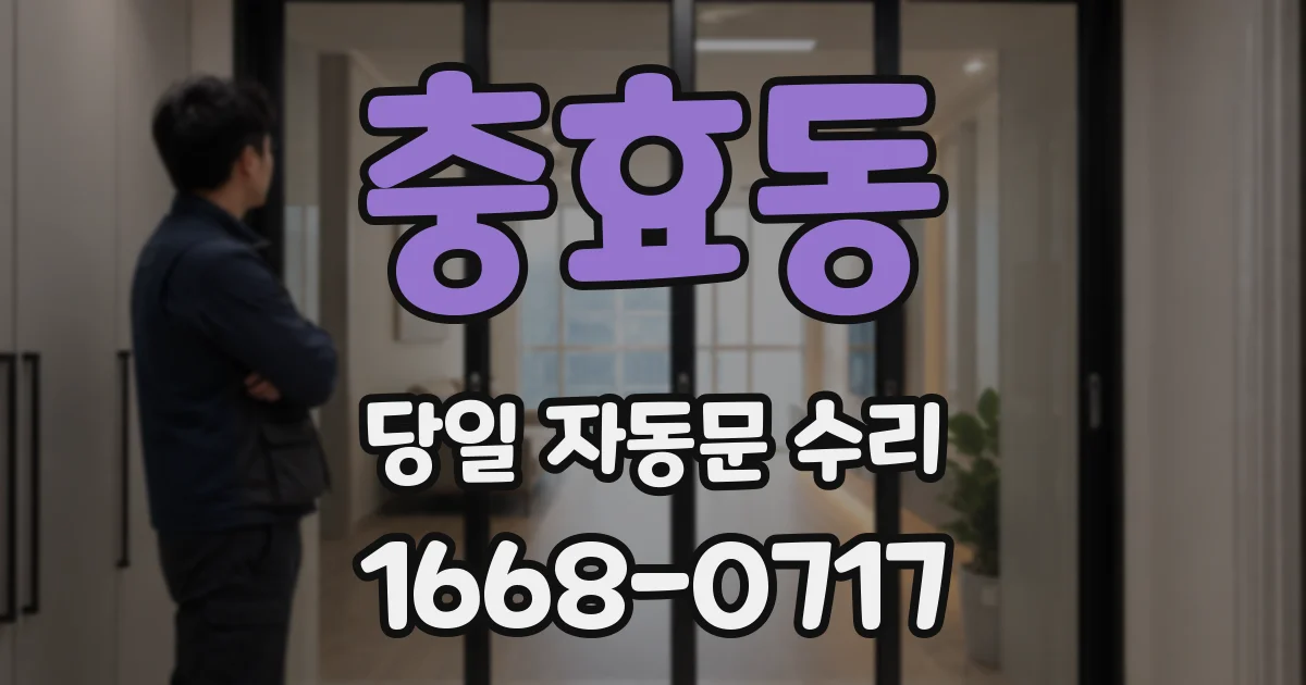 충효동 당일 자동문 수리