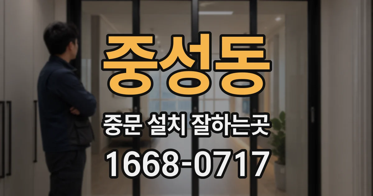 중성동 중문 설치 잘하는곳