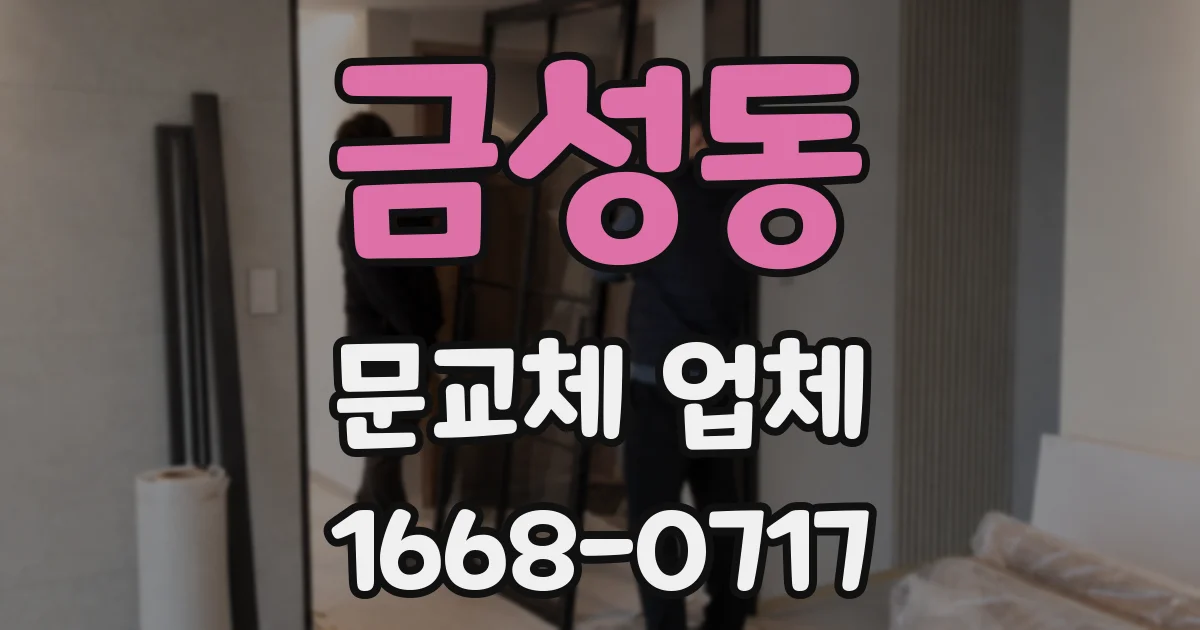 금성동 문교체 업체