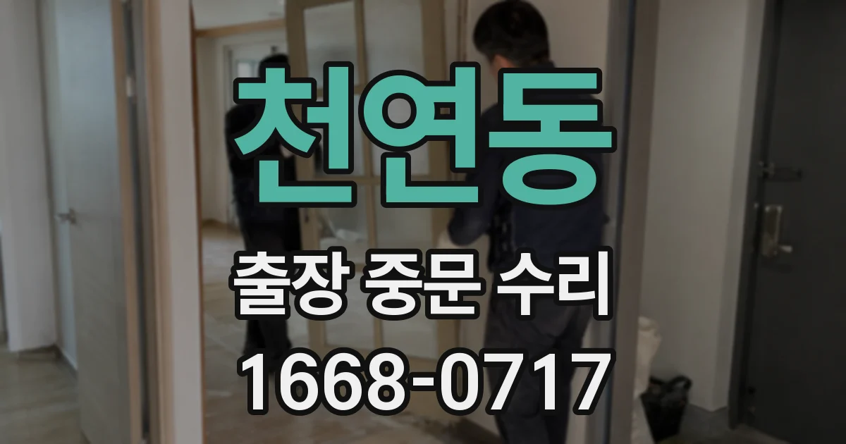 천연동 출장 중문 수리