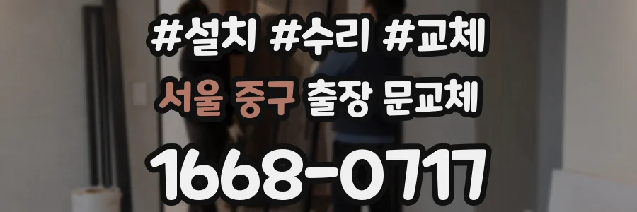 서울 중구 출장 문교체