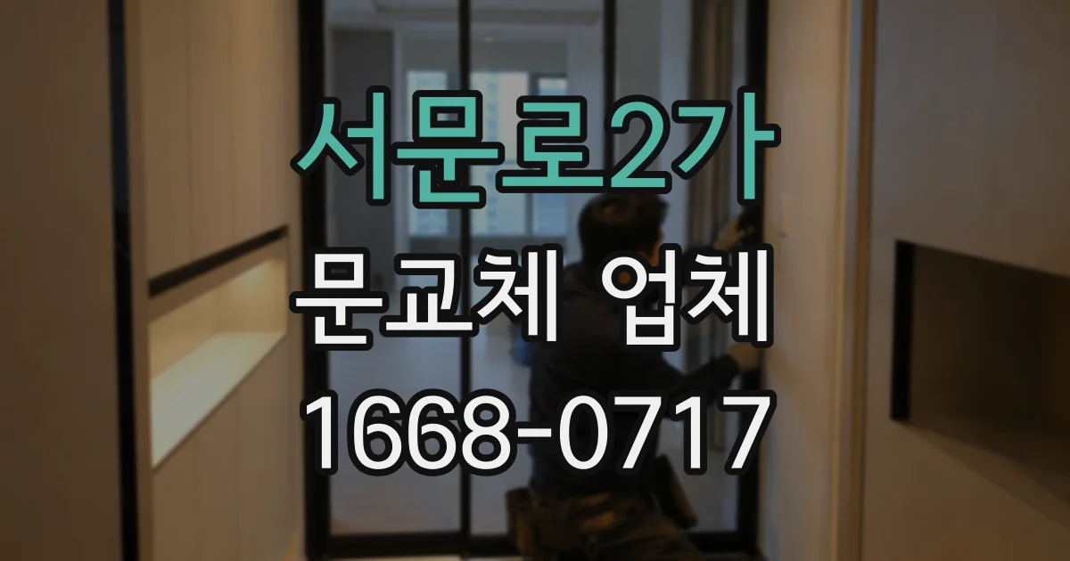 서문로2가 문교체 업체