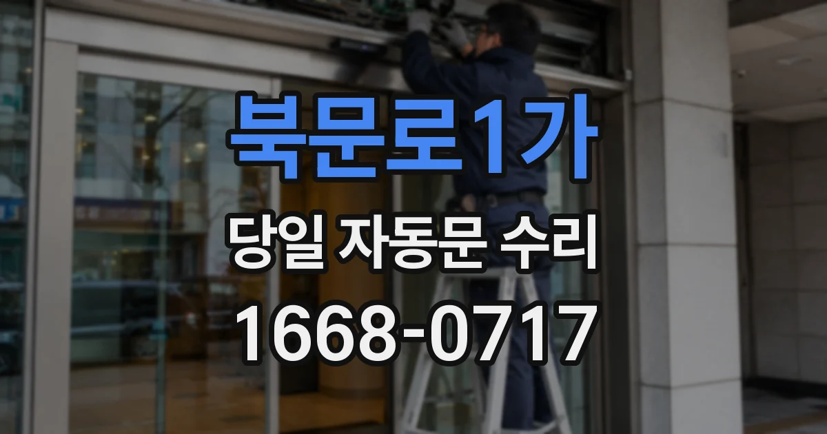 북문로1가 당일 자동문 수리