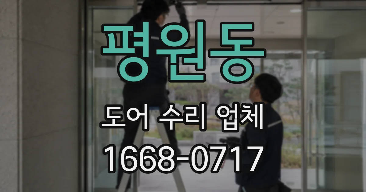 평원동 도어 수리 업체