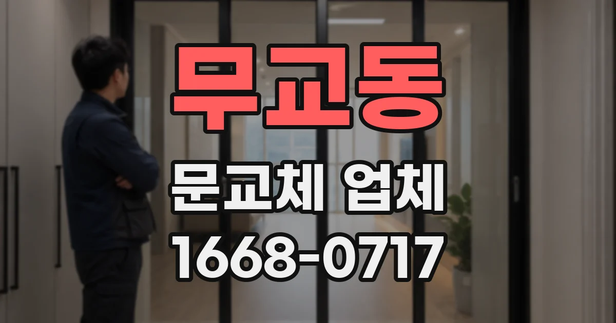 무교동 문교체 업체