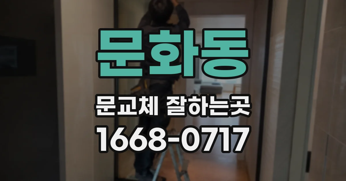 문화동 문교체 잘하는곳