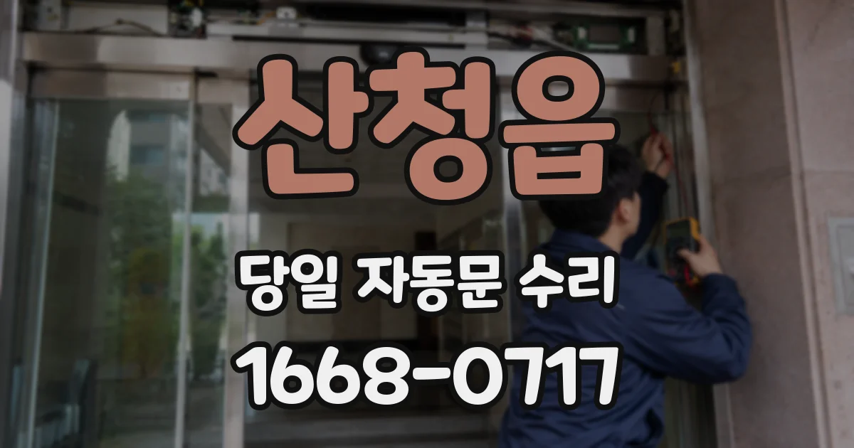 산청읍 당일 자동문 수리