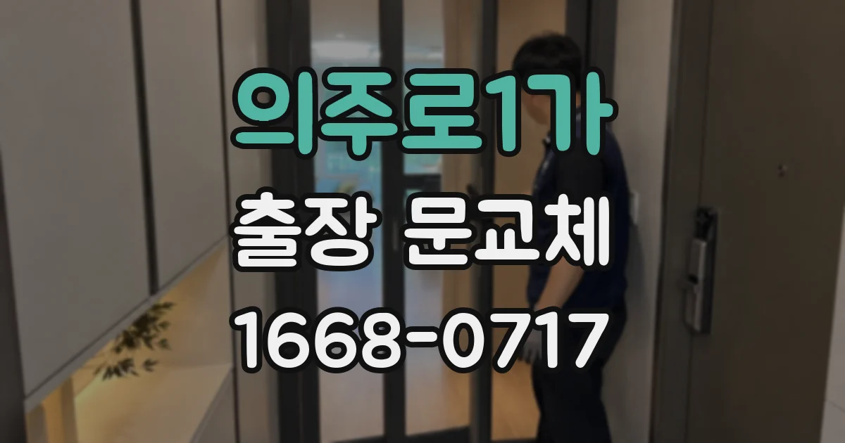 의주로1가 출장 문교체