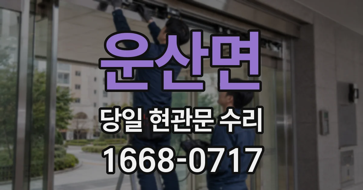 운산면 당일 현관문 수리