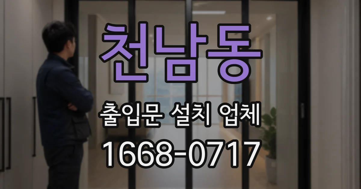 천남동 출입문 설치 업체