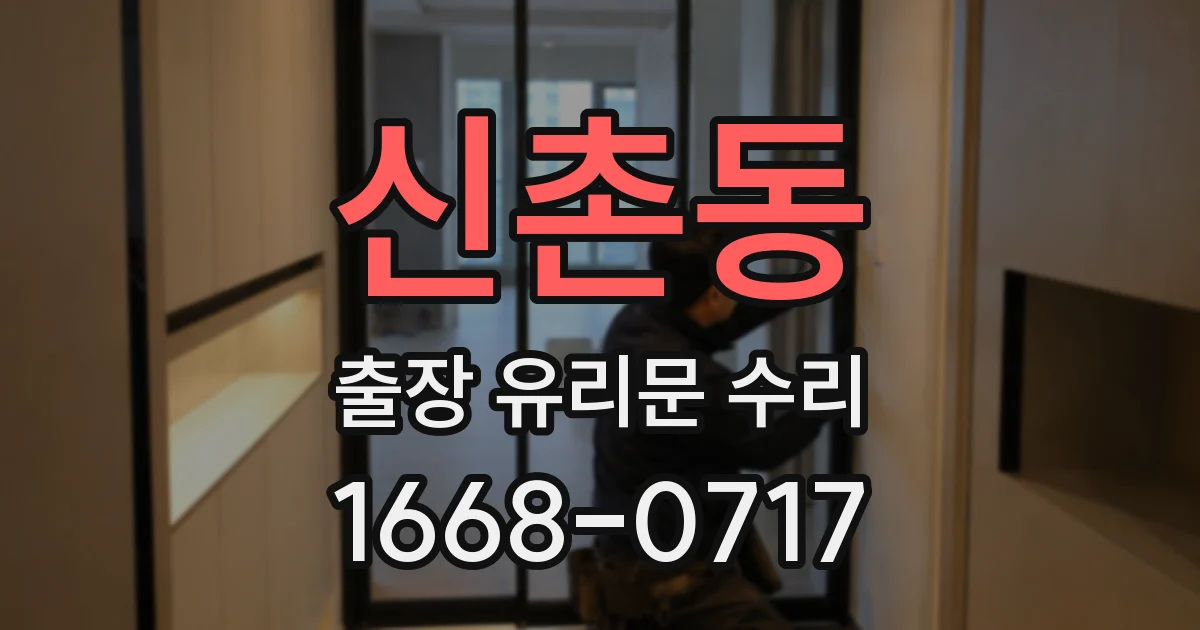 신촌동 출장 유리문 수리