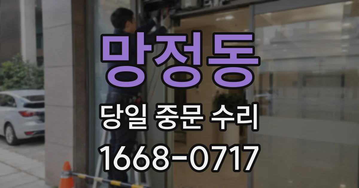 망정동 당일 중문 수리