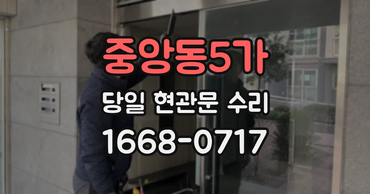 중앙동5가 당일 현관문 수리