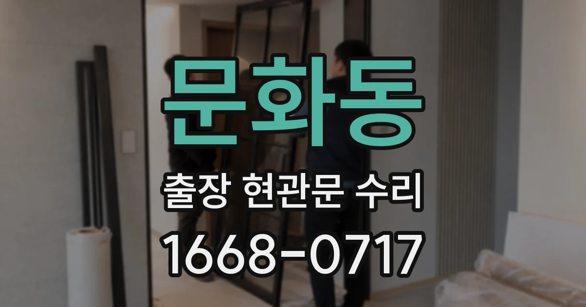 문화동 출장 현관문 수리