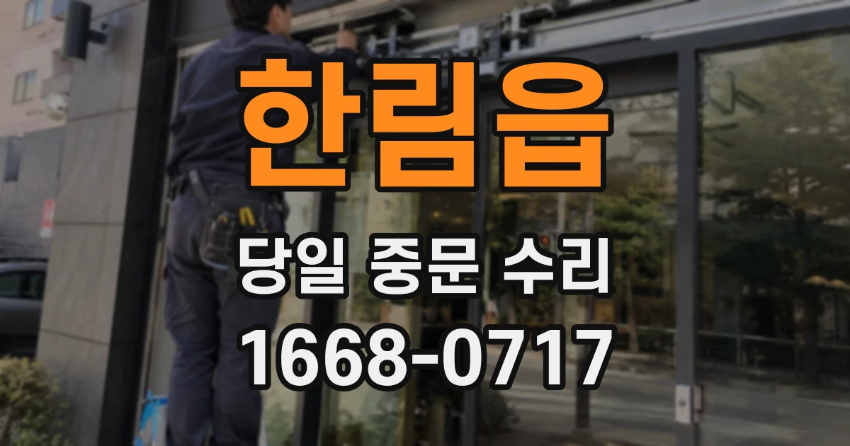한림읍 당일 중문 수리