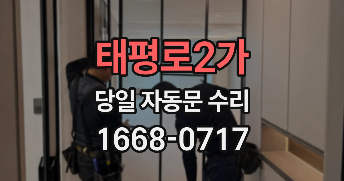 태평로2가 당일 자동문 수리