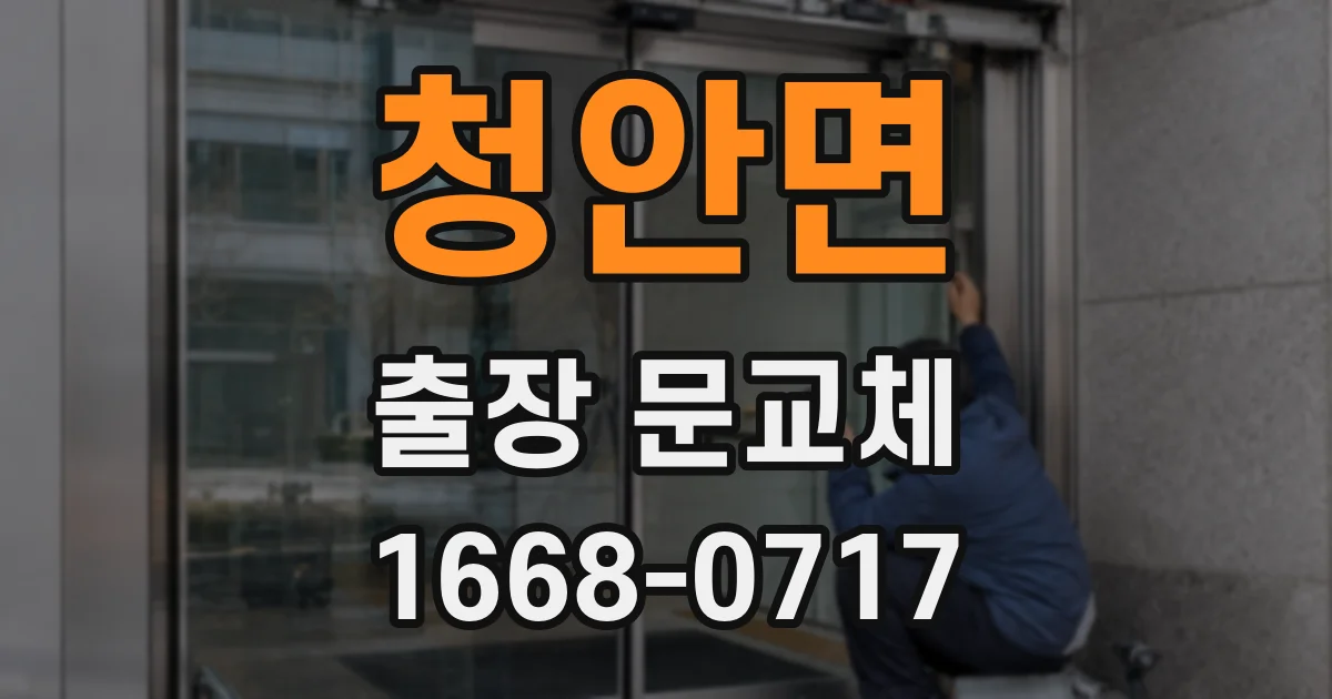 청안면 출장 문교체