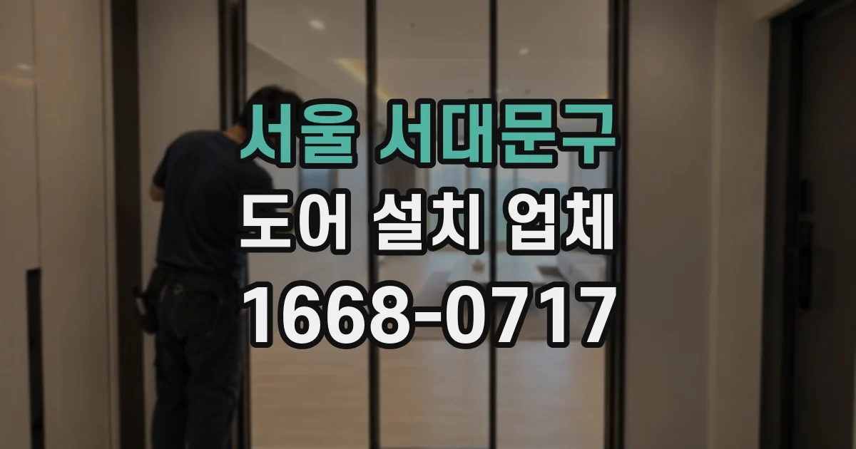 서울 서대문구 도어 설치 업체