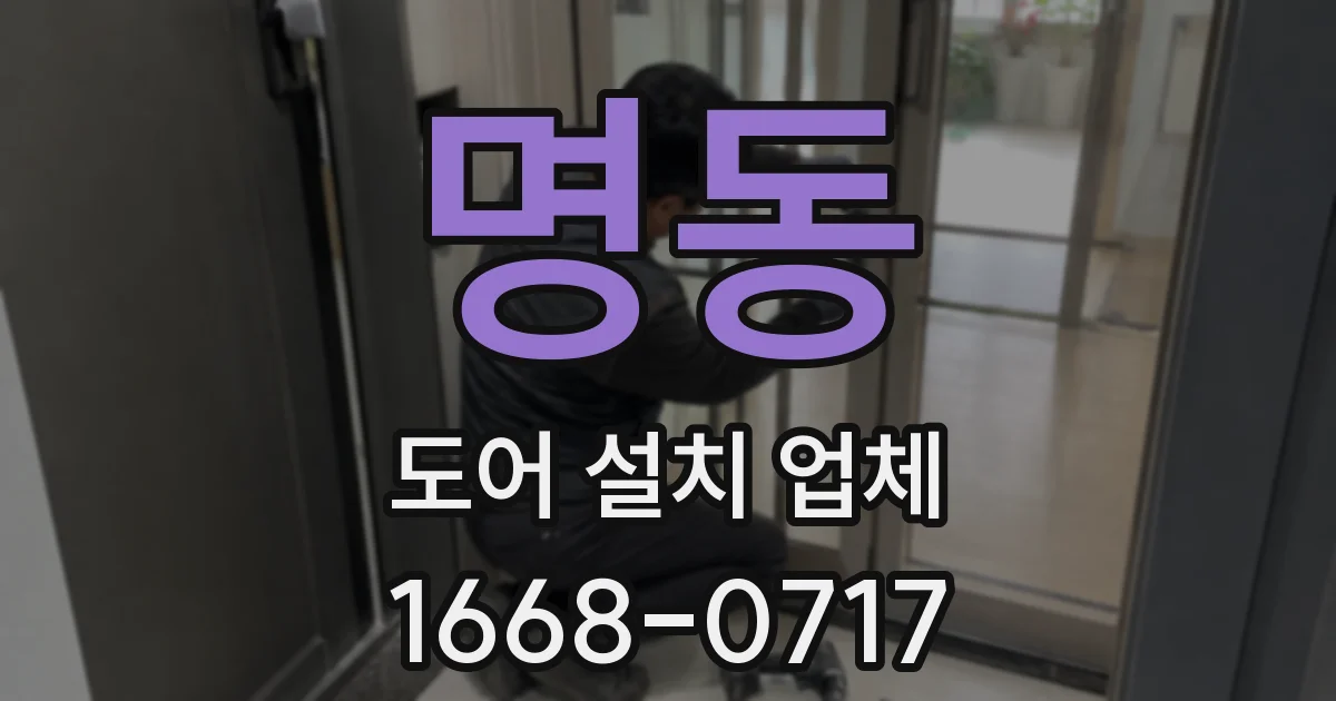명동 도어 설치 업체