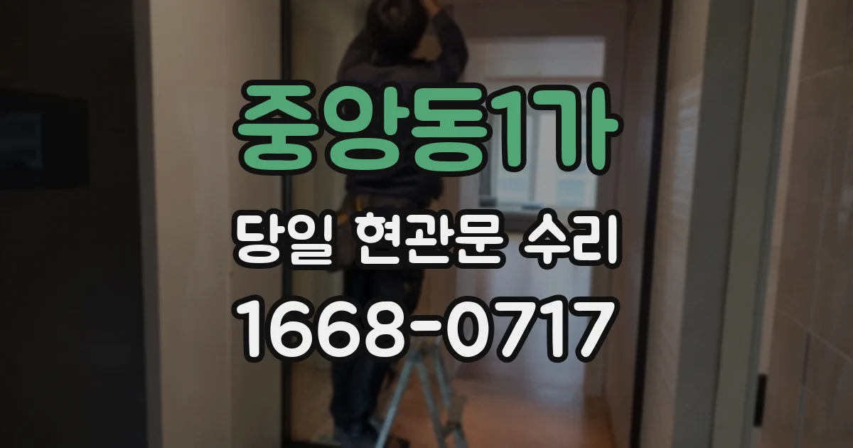 중앙동1가 당일 현관문 수리