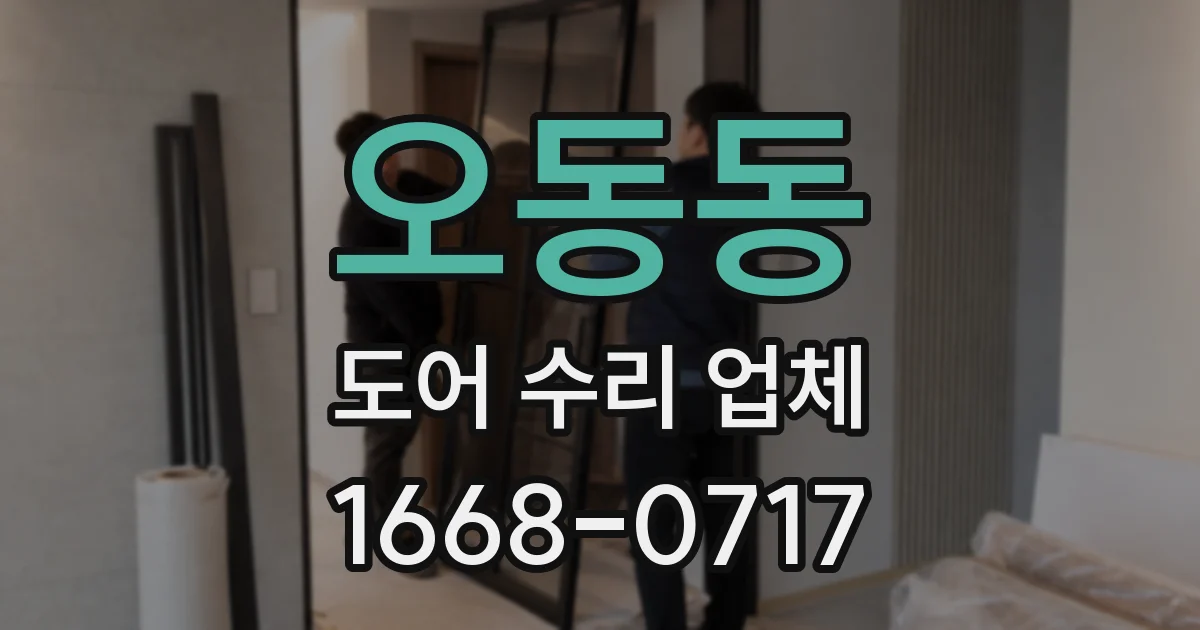 오동동 도어 수리 업체