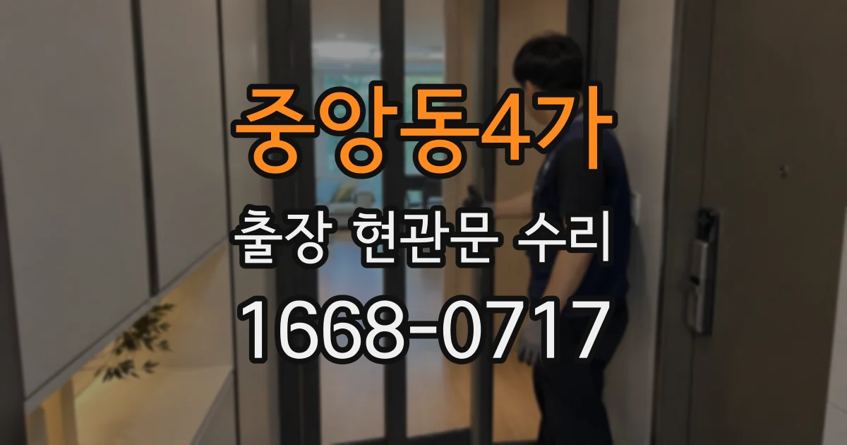 중앙동4가 출장 현관문 수리