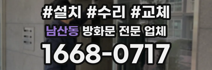 남산동 방화문 전문 업체