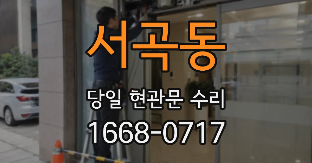 서곡동 당일 현관문 수리