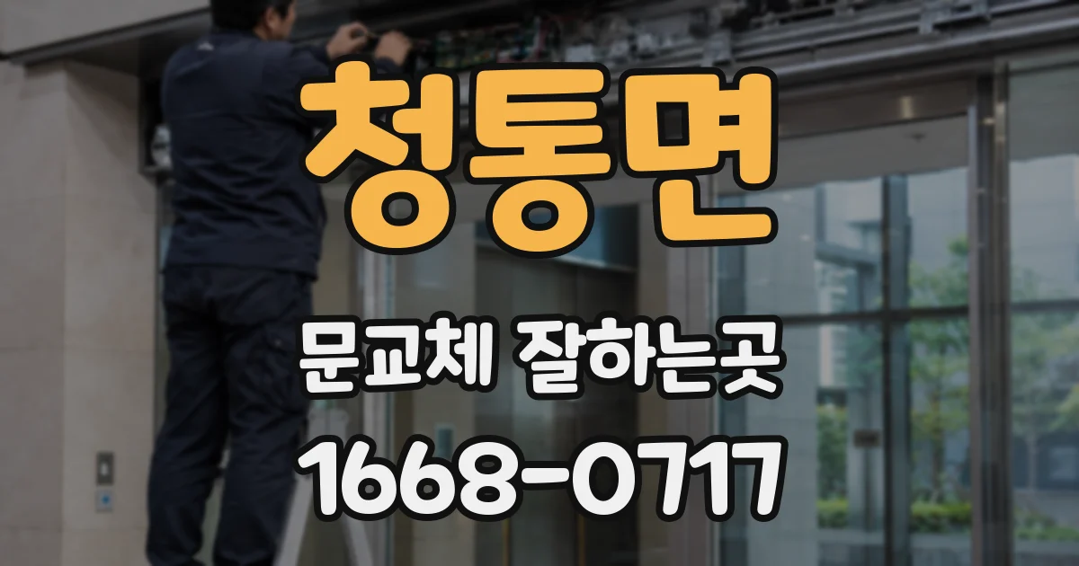 청통면 문교체 잘하는곳