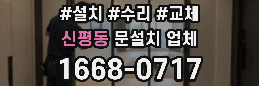 신평동 문설치 업체