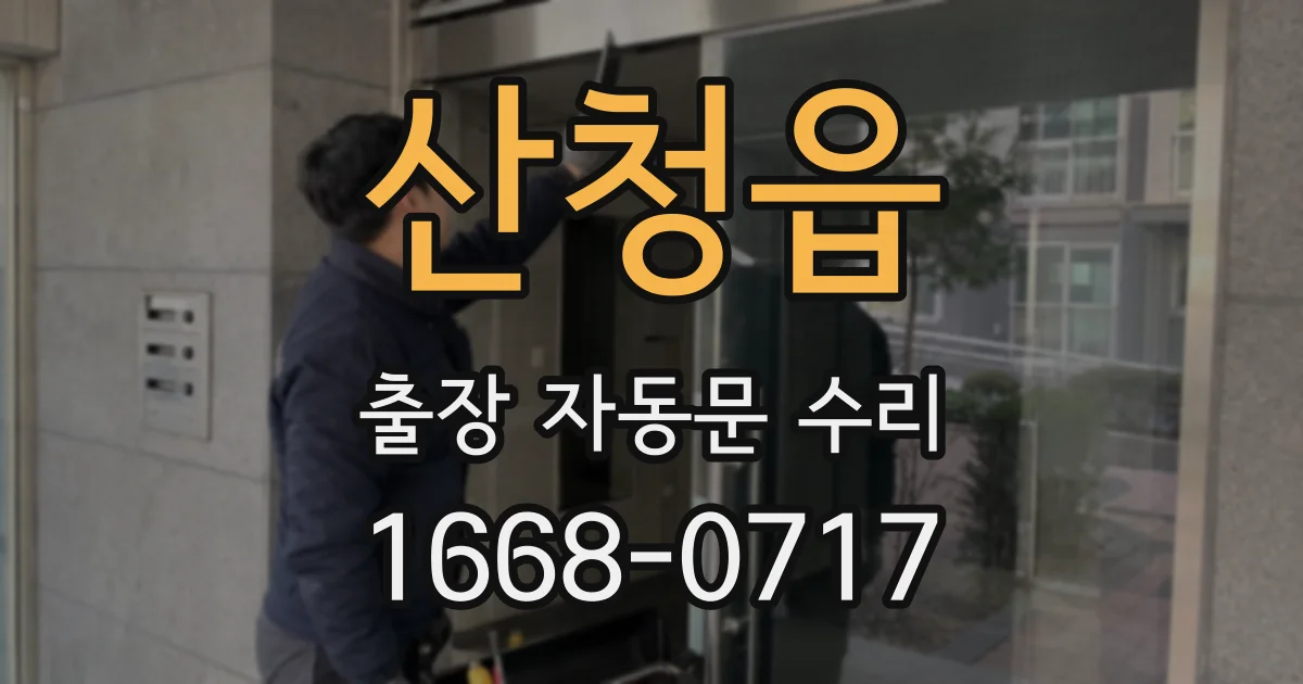 산청읍 출장 자동문 수리
