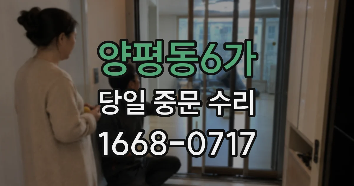 양평동6가 당일 중문 수리