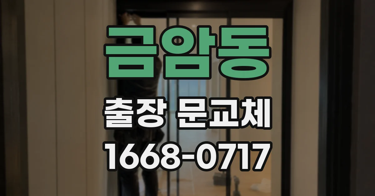 금암동 출장 문교체